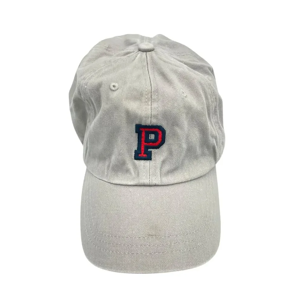 Victoria's Secret Pink VS Embroidered P Gray Cotton OS Baseball Cap Casual Hat